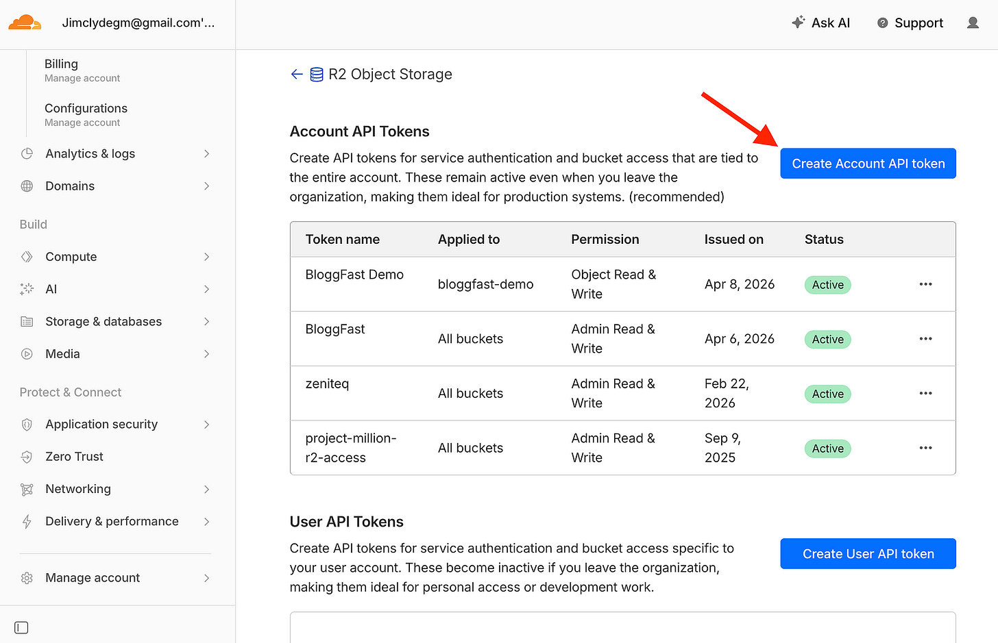 Getting the API token in CloudFlare. Image by Jim Clyde Monge