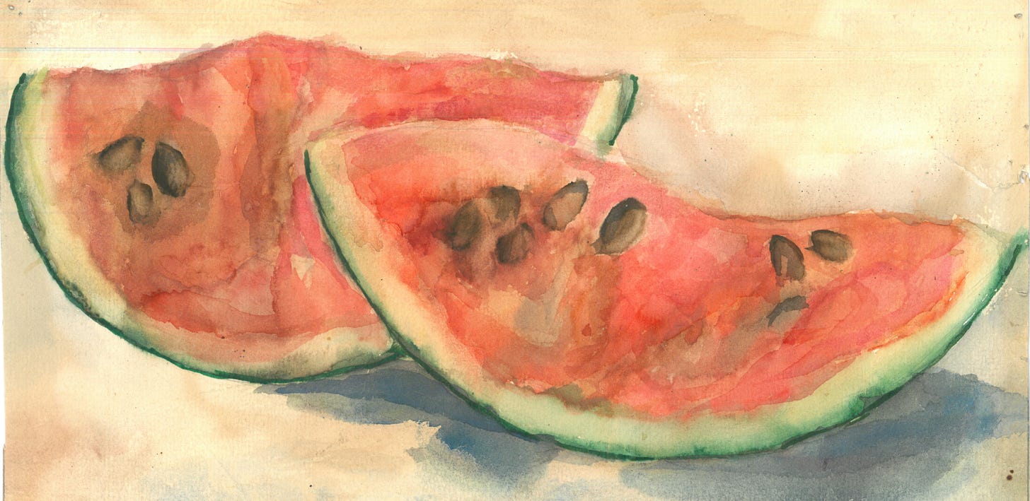 Watermelon slices by Aleksandr Glukhov, CC BY-SA 4.0 <https://creativecommons.org/licenses/by-sa/4.0>, via Wikimedia Commons