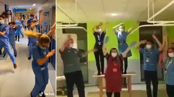 dancing nurses UK pandemic