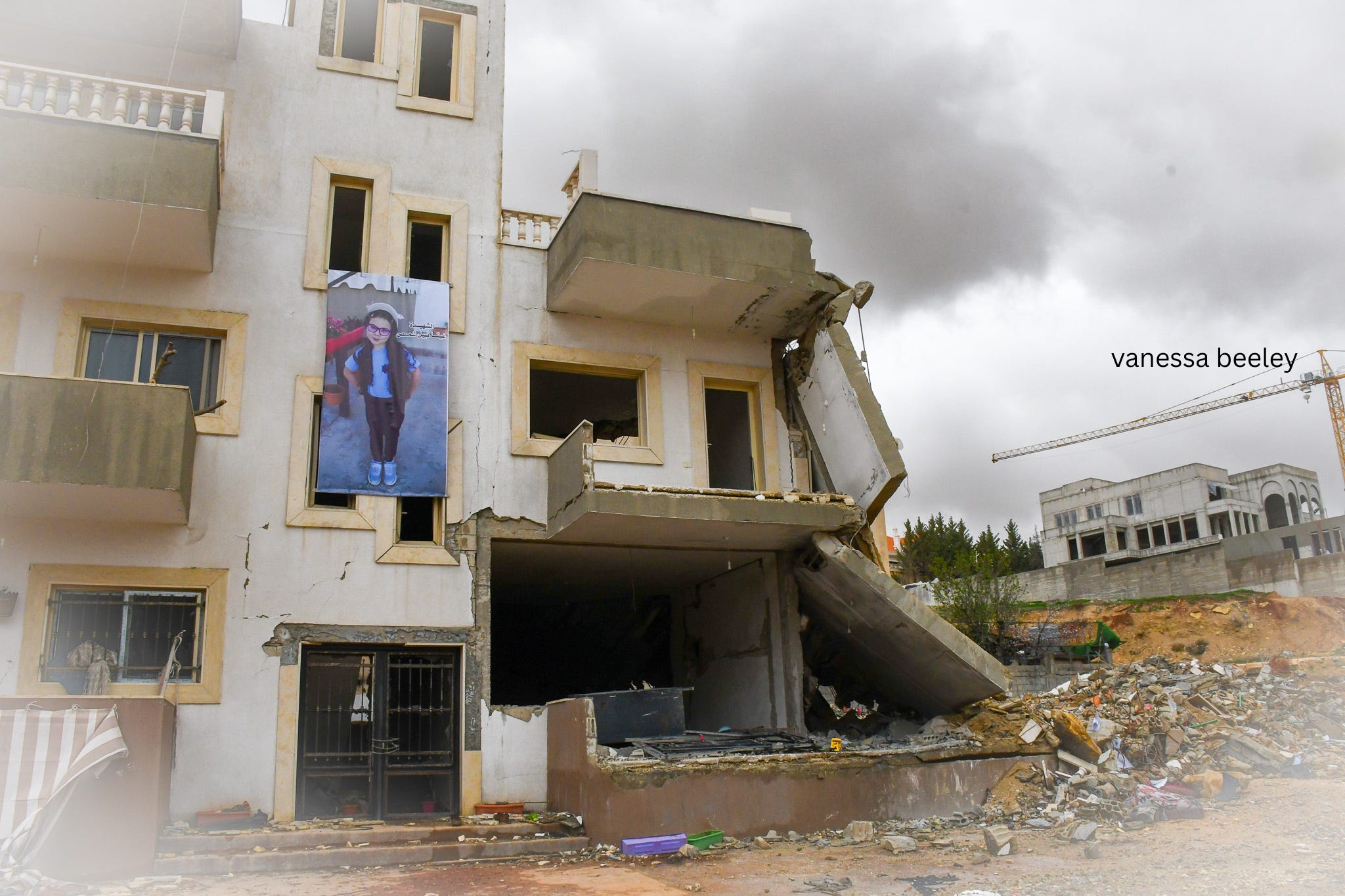 The image of a child victim of a Zionist airstrike in Baalbek, Lebanon. Photo: Vanessa Beeley.
