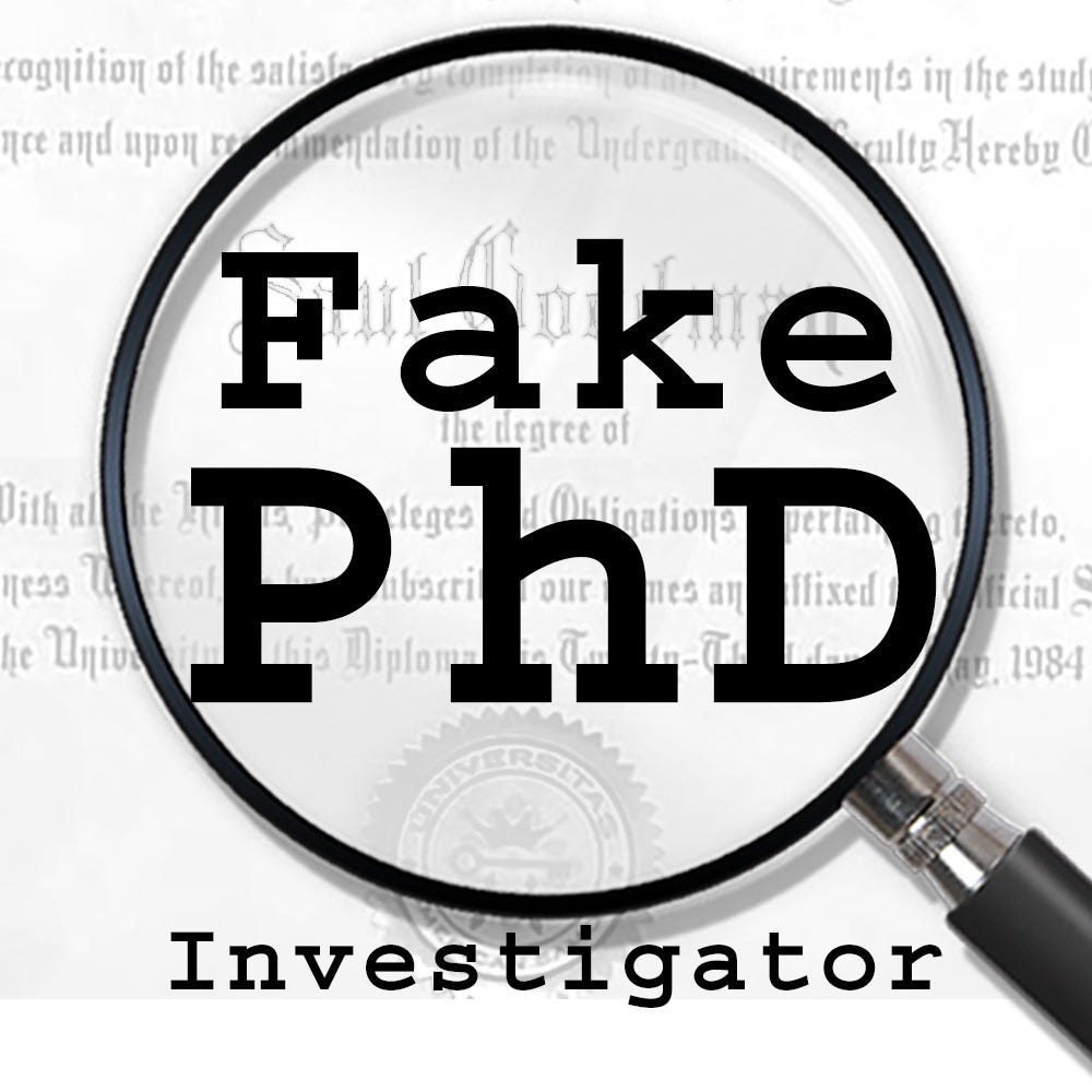Fake PhD Investigations