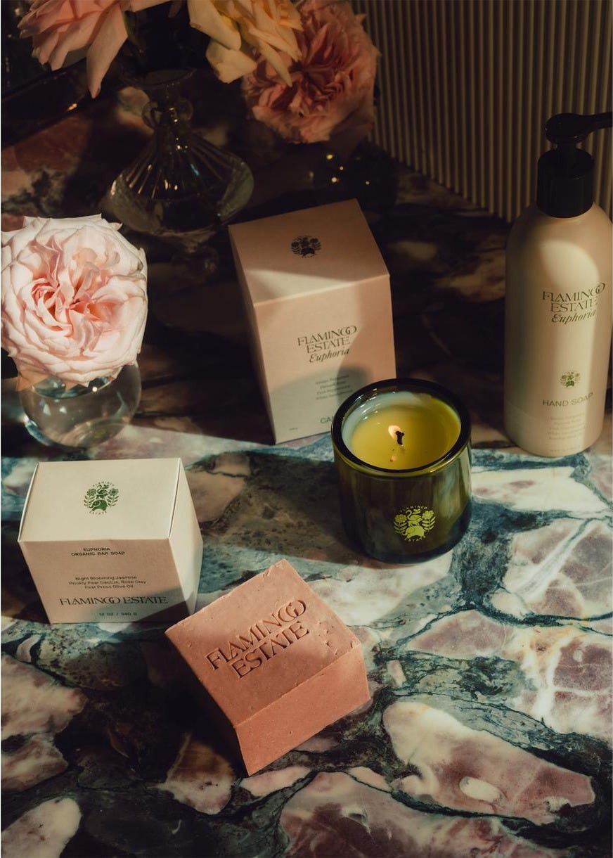 Flamingo Estate Jasmine & Rose Bath Set