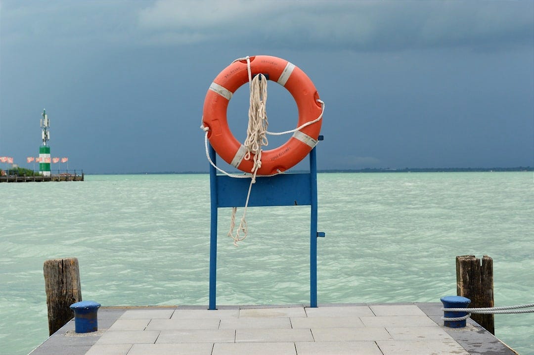orange life buoy