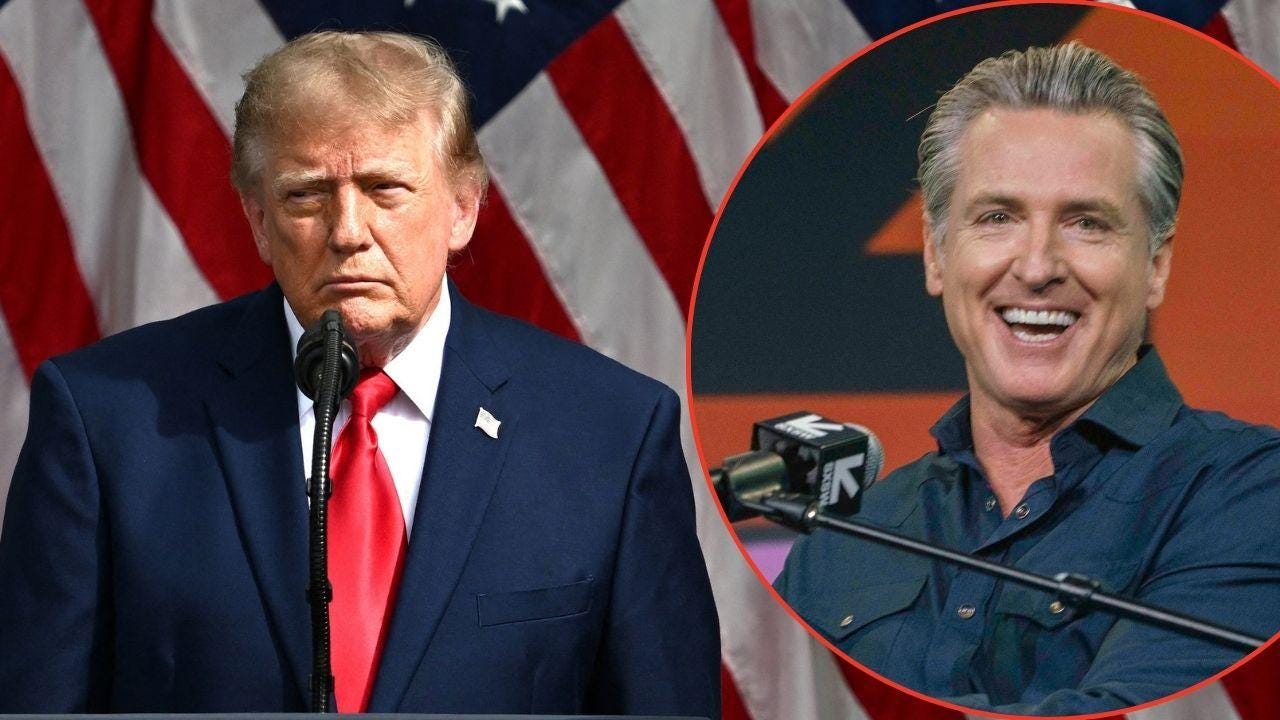 Gavin Newsom calls Trump a "sick man."