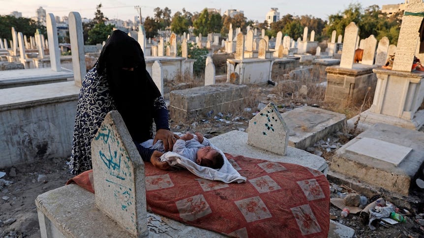 Authorities say cemeteries are full as families build homes among graves,  amid struggle for land in Gaza - ABC News