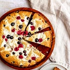 Berries and Cream Snack Cake