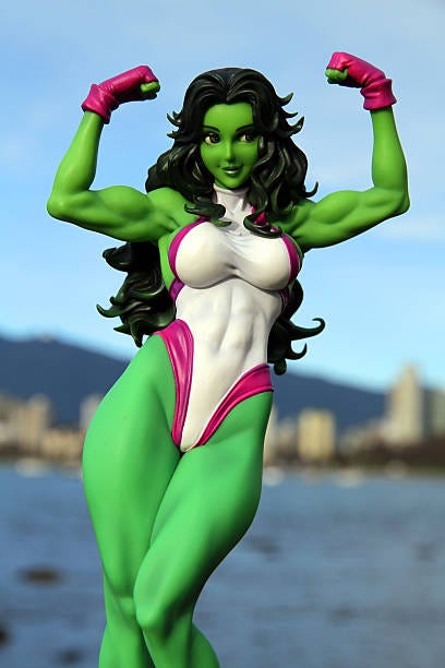 she hulk and the ocean - female superhero stock pictures, royalty-free photos & images