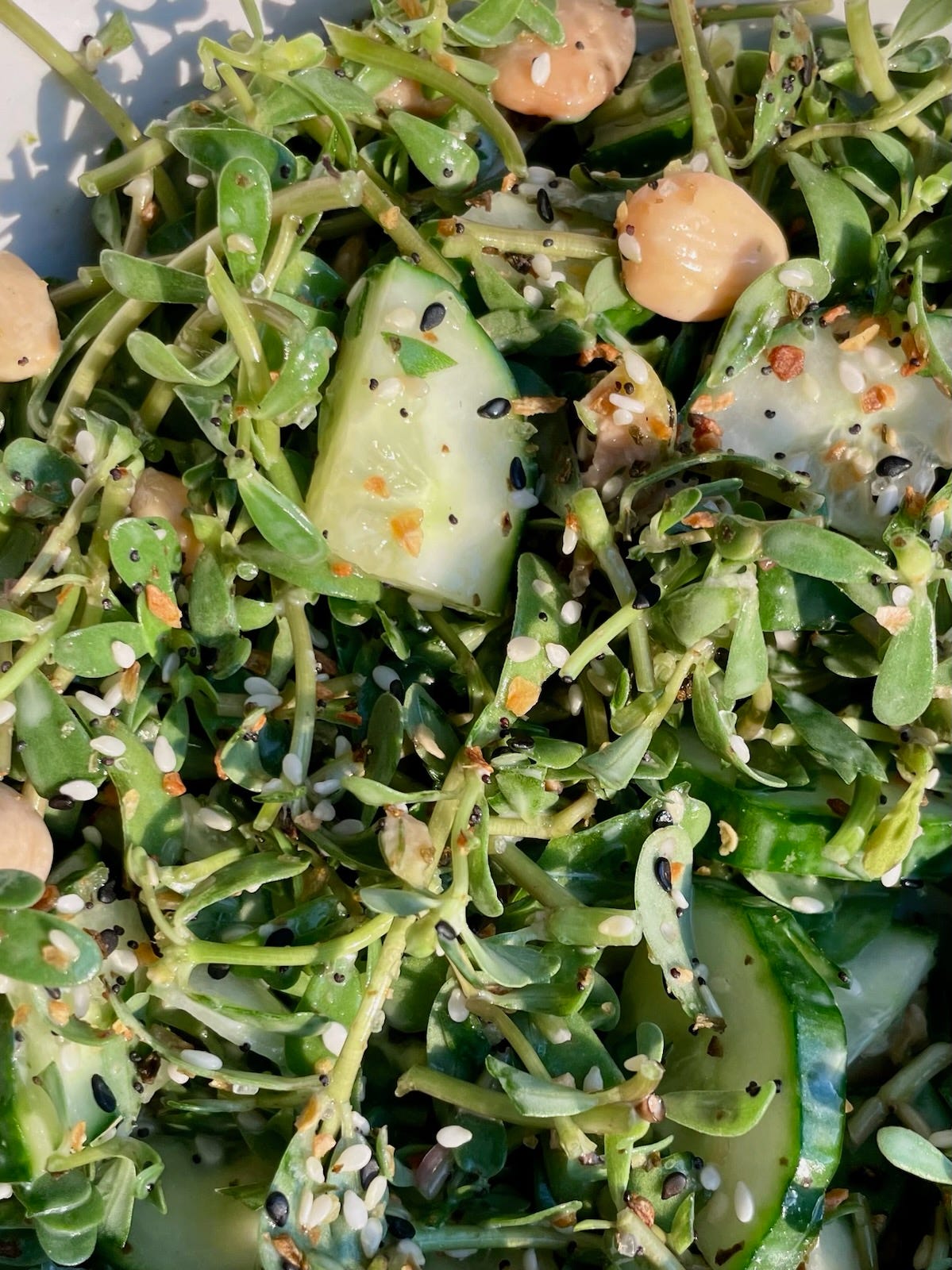 purslane salad. photo: Jennifer Sandlin
