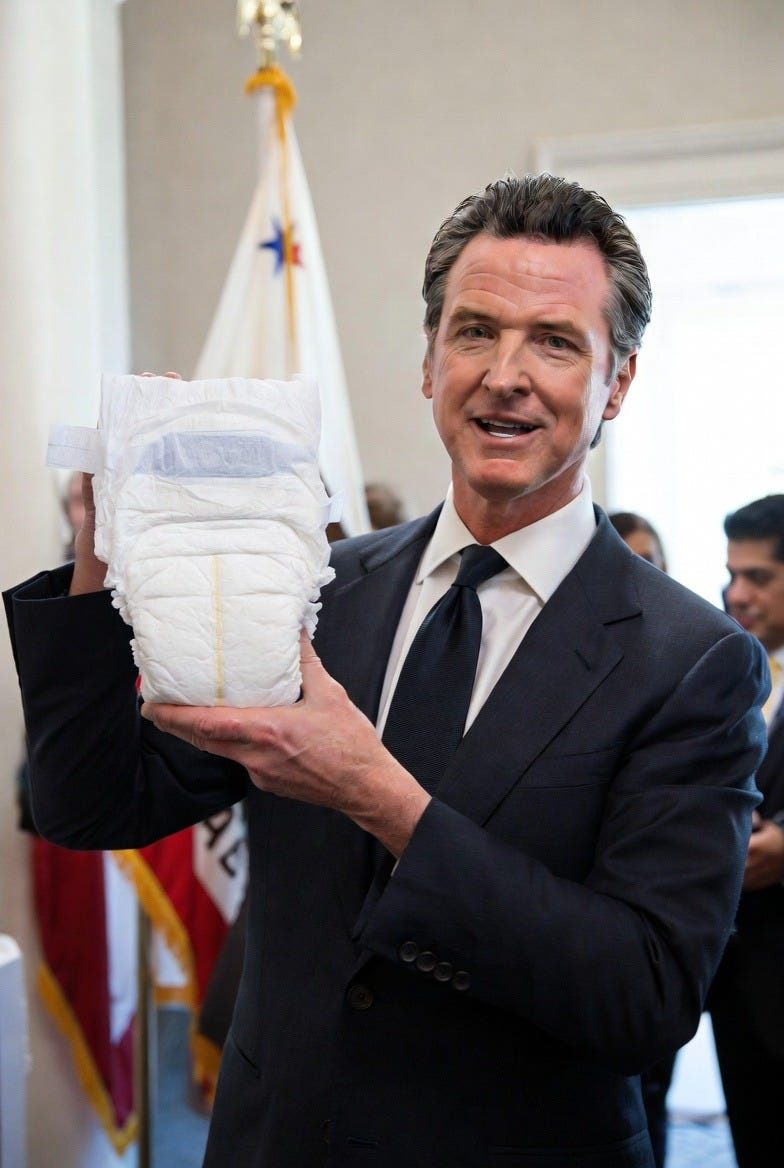 Governor Newsom’s new Golden State Start program diapers