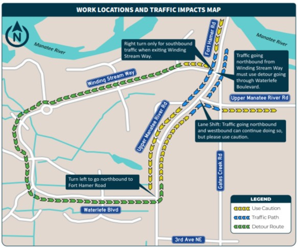 Traffic Shift Begins for Upper Manatee River Road Widening Project