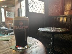 A pint of Beamish at The Lord Edward A pint of Beamish at The Lord Edward