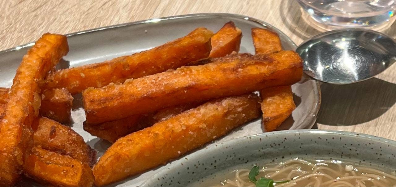 Thick-cut sweet potato fries