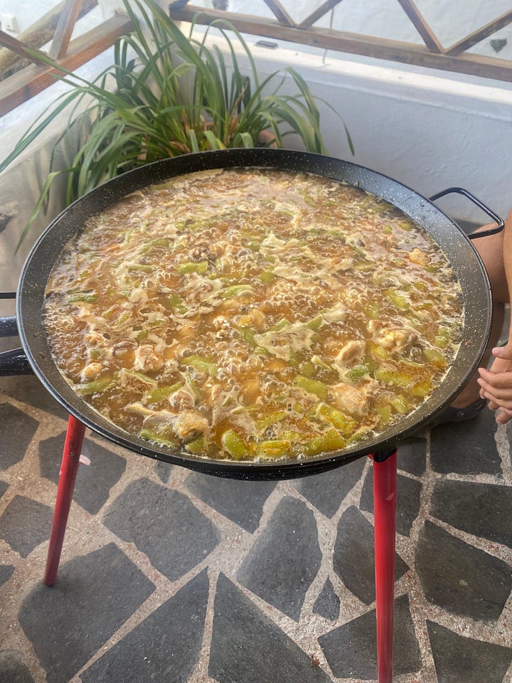 Fotos de la preparación de mi primera paella