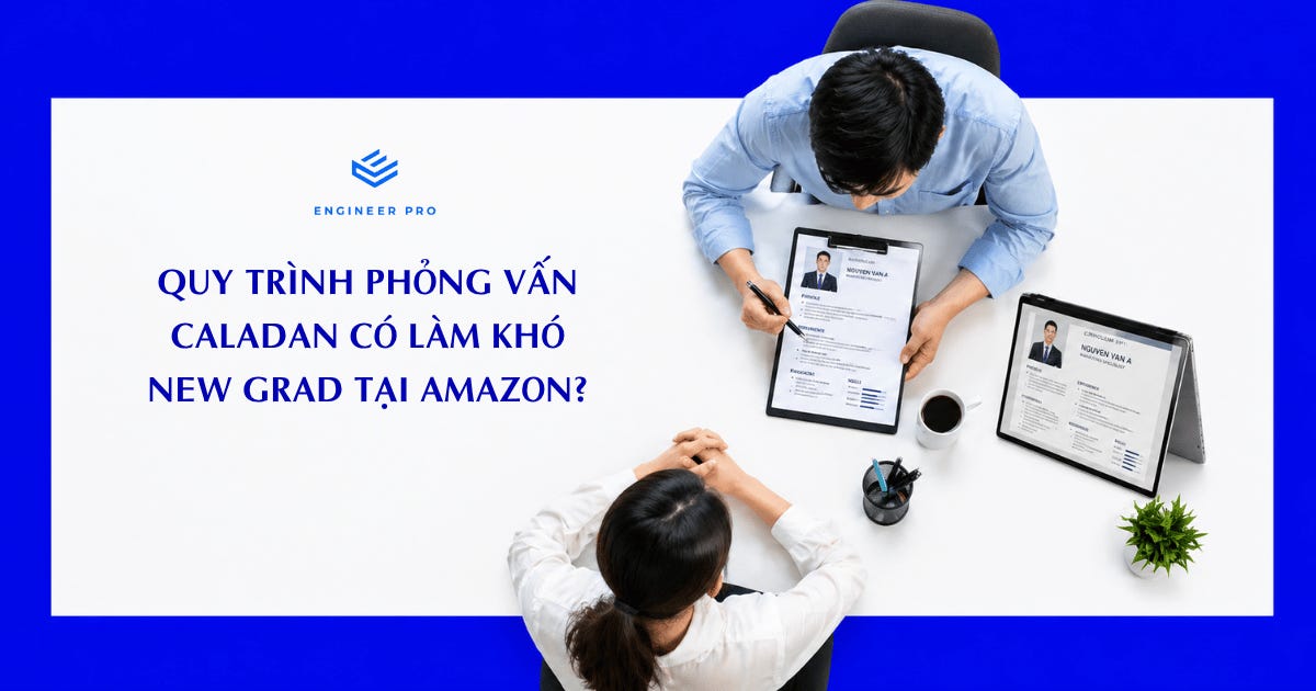 Quy trình phỏng vấn Caladan có làm khó New Grad tại Amazon?