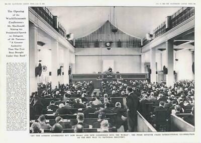 1933 LONDON World Economic Conference Macdonald Speech Delegates (DP22) |  Antique Paper Company