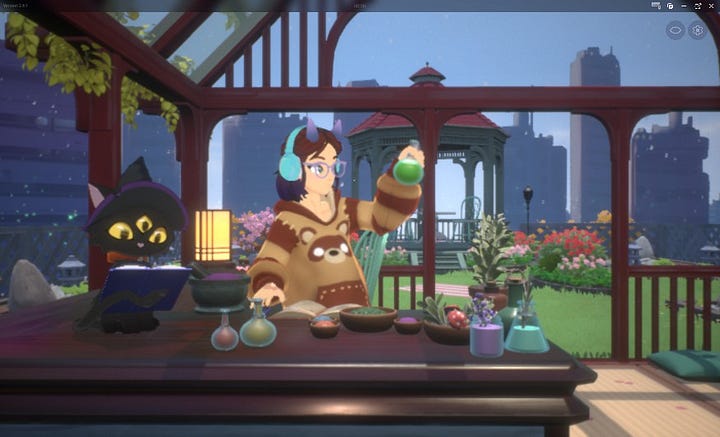 screenshots of writing with Spirit City: Lofi Sessions