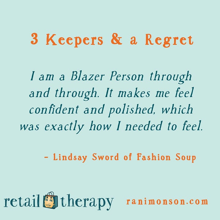 3 Keepers & a Regret: Lindsay Sword