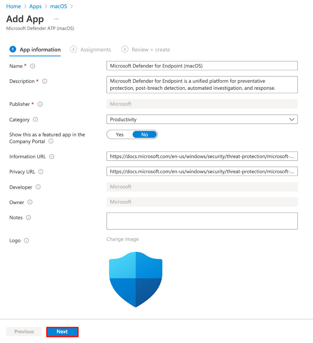 Microsoft Defender for Endpoint: distribuire app Intune, conferma impostazioni app Microsoft Defender for Endpoint: distribuire app Intune, conferma impostazioni app