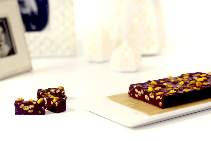 Turrón de kikos y escamas de sal. Receta para Crock Pot