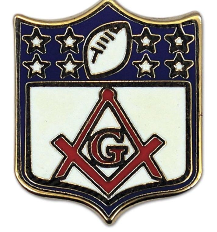 Football Square & Compass Masonic Lapel Pin - [Blue White][5/8'' Tall] : かめよしエクスプレス - 通販 - Yahoo ...