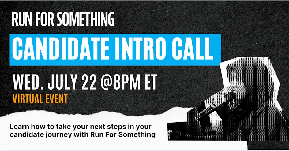 Candidate Introduction Call organized by Run for Something