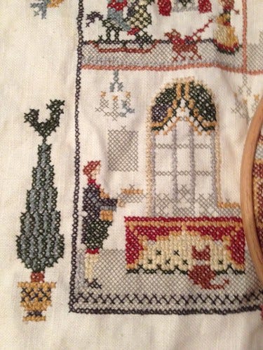 Cross stitch close up Cross stitch close up