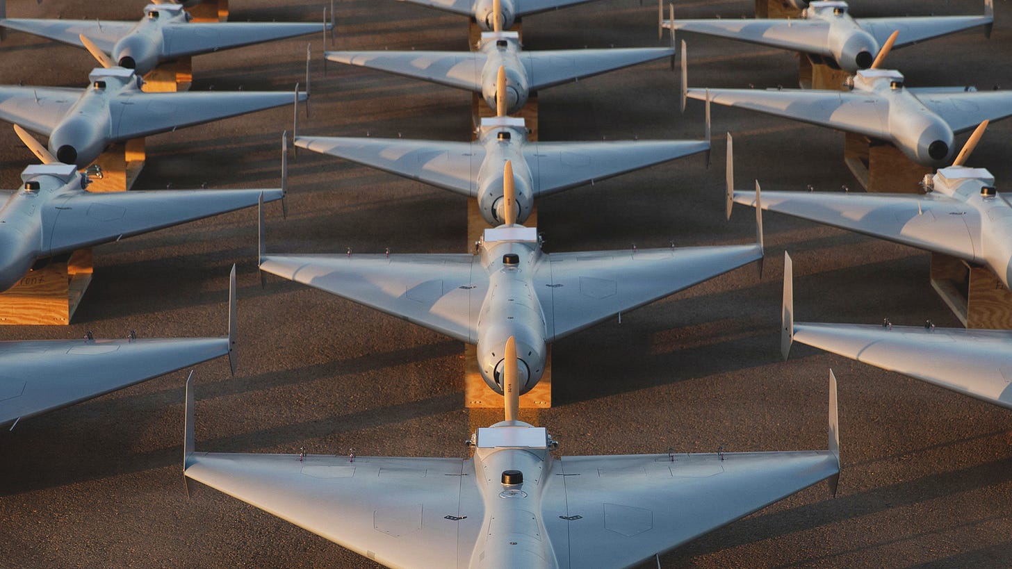 Adm. Brad Cooper, the commander of U.S. Central Command, lauds the LUCAS drone.