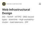 Web Infrastructural Design