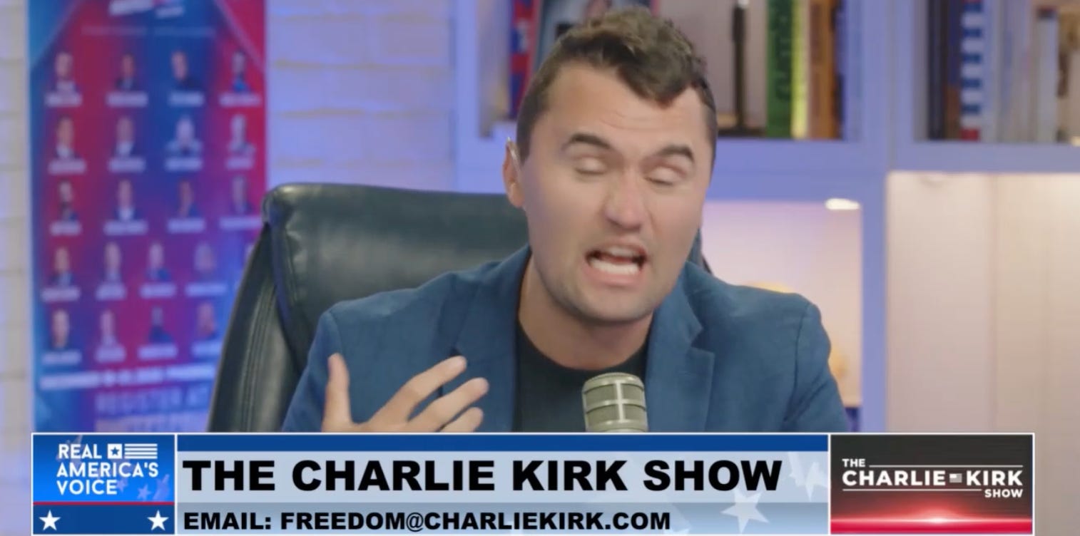 Charlie Kirk Coping Himself Raw Over Taylor Swift/Travis Kelce Engagement