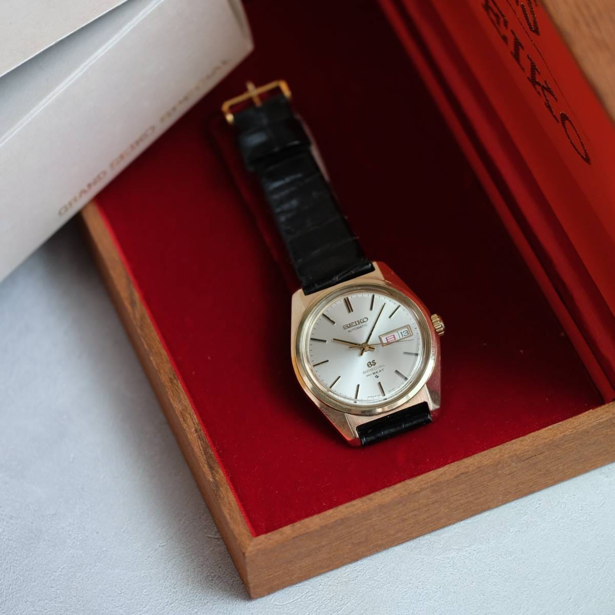 稼動品 GRAND SEIKO SPECIAL CAP GOLD 61GS グランドセイコー スペシャル 自動巻 キャップゴールド HI-BEAT 6156-8020 尾錠外箱箱付き