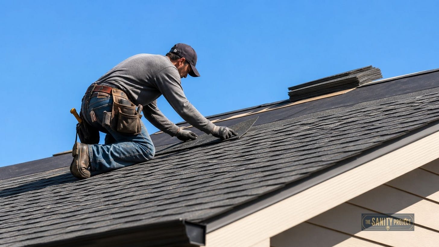 IKO vs. GAF shingles installation on a residential roof IKO vs. GAF shingles installation on a residential roof
