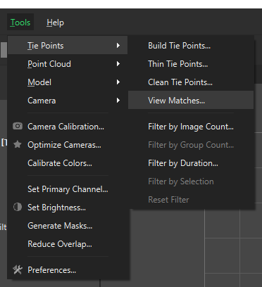 Tie Points Menu Image