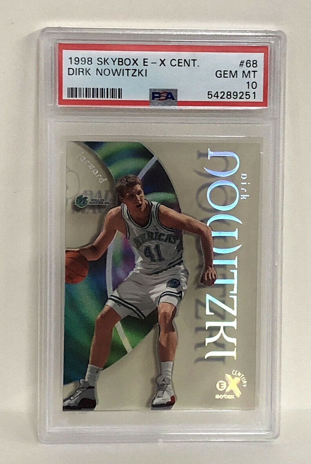 Image 1 - Dirk Nowitzki 1998 Skybox EX Century 68 RC Rookie PSA 10 GEM MINT 2023 HOF WOW!