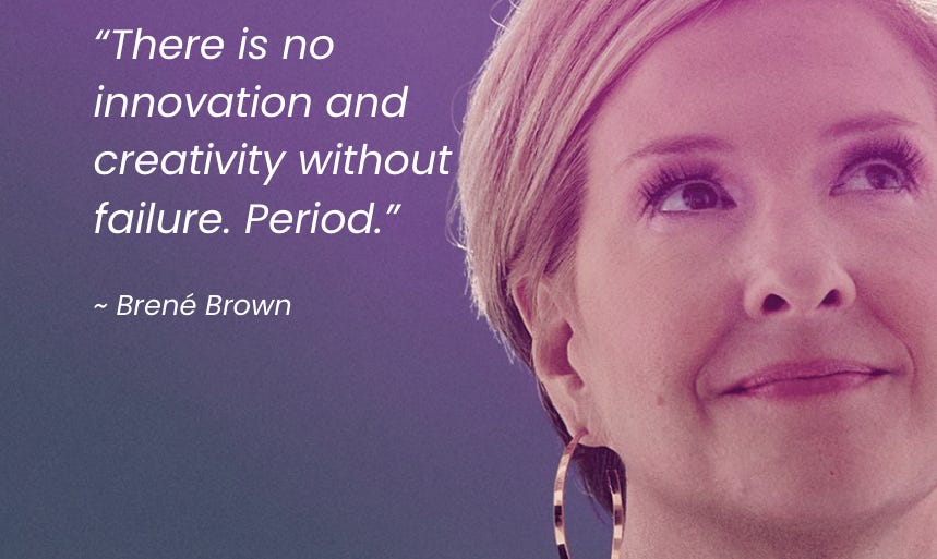 Image of Brene' Brown with her quote.