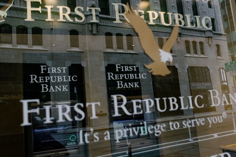 The First Republic Bank headquarters in San Francisco.
