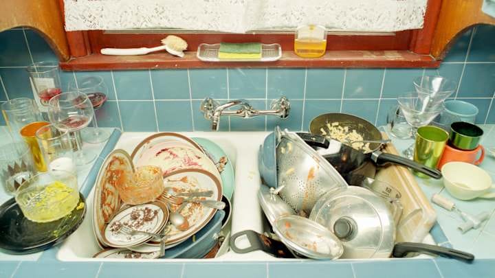 Resist the urge to leave your dishes in the sink.