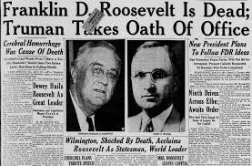 Library of Congress on Twitter: "On this day in 1945, President Franklin D.  Roosevelt dies in office and Vice President Harry S. Truman is sworn in as  the 33rd President of the