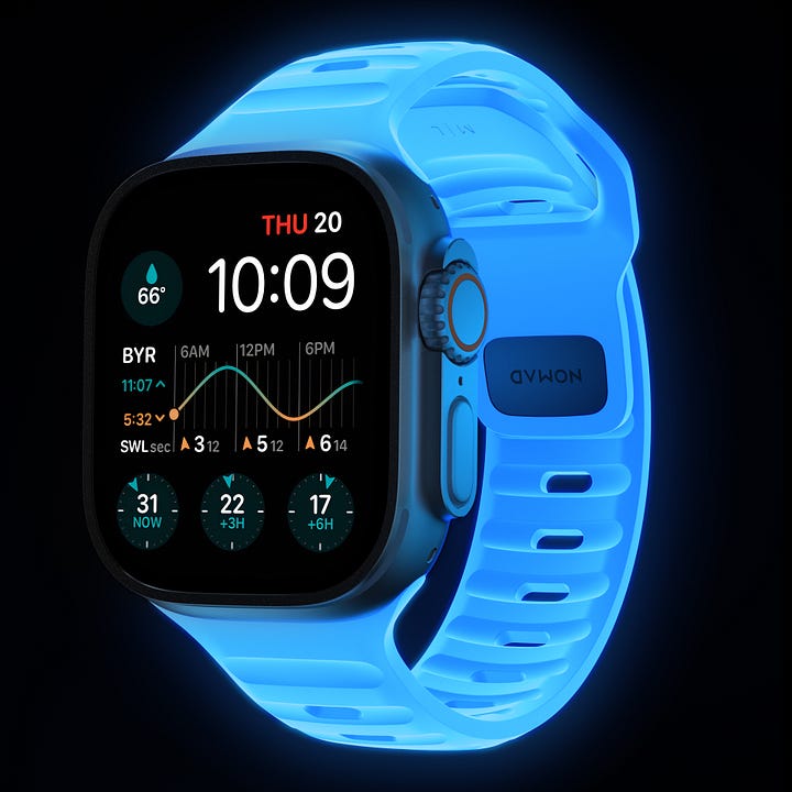Nomad drops limited edition 'Icy Blue' glowing Apple Watch band