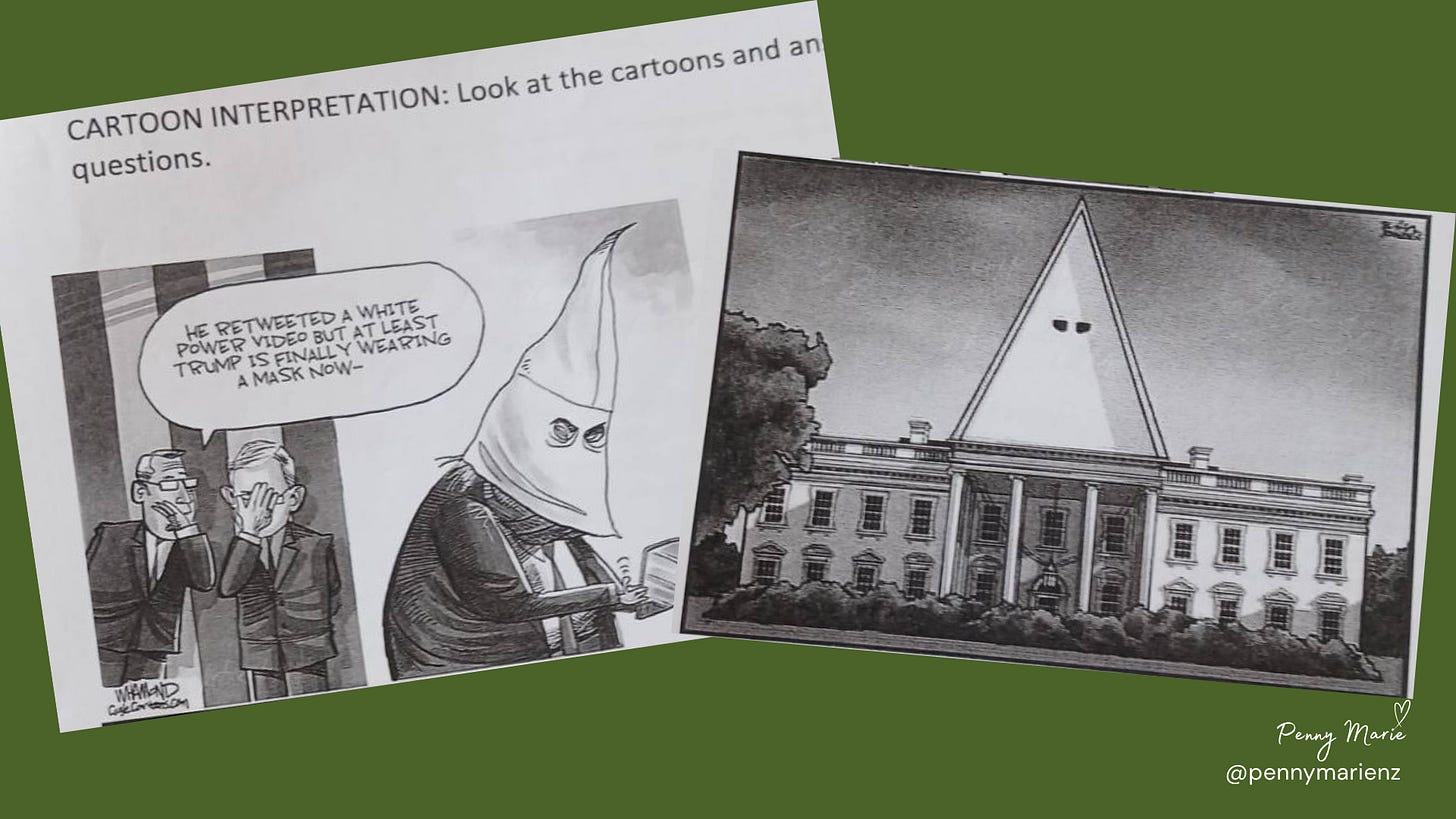 An activity in a current NZ high school social studies class