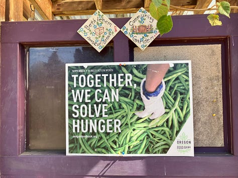 Images of gleaning healthy and fresh food for the people to address hunger insecurity
