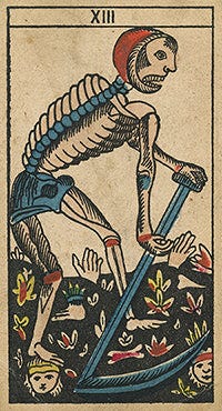 DEATH XIII _ Tarot de Marseilles, 1890 Short-Sleeve Unisex T-Shirt –  Deviant Moon Inc