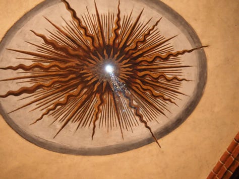 The Basilica of San Petronio in Bologna (1655), Italy, features Cassini's Meridian Line, a long brass and copper rail in the floor, where a ray of sunlight through a ceiling hole marks the equinoxes and solstices, with the spring equinox marking a specific point on the line