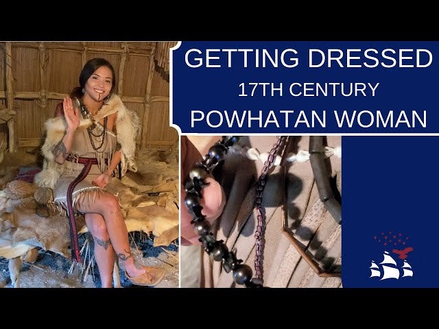Getting Dressed | Clothing for a 17th Century Powhatan Woman in  Tsenacommacah - YouTube