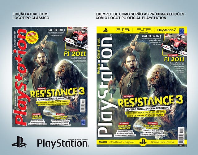 Capa da revista oficial da Playstation Brasil.