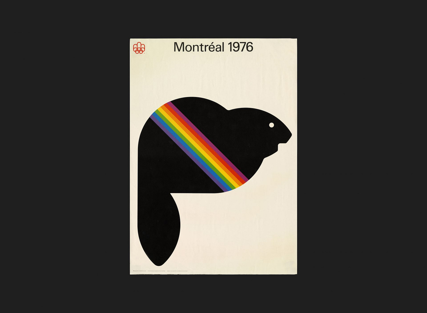 Montréal Summer Olympics Mascot 'Amik' Poster - Canada Modern