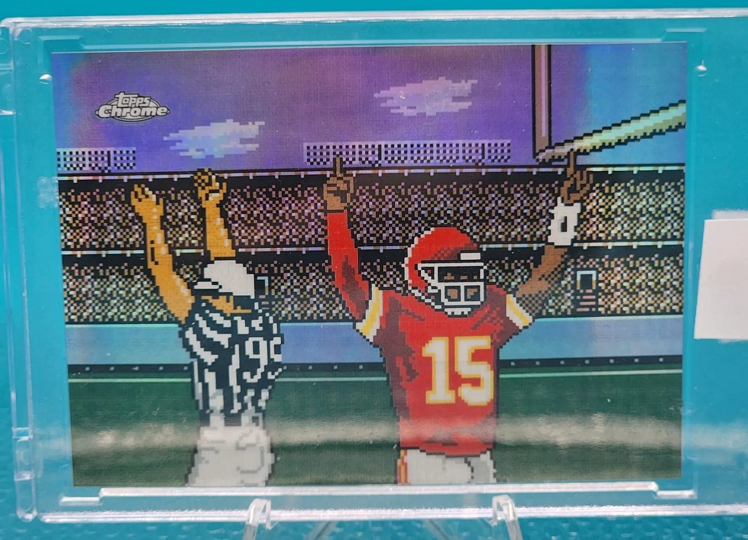 2025 Topps Chrome NFL - Patrick Mahomes II #TECMO-21 - Tecmo Bowl SSP - Picture 1 of 2
