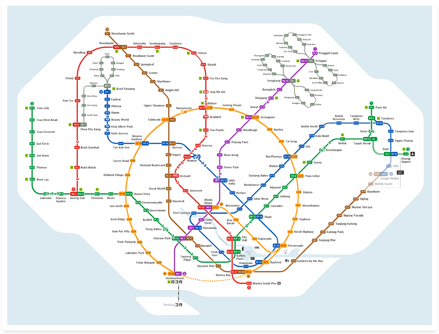 Chevrons running around in Singapore’s MRT map. An SVG optimized for data visualization Chevrons running around in Singapore’s MRT map. An SVG optimized for data visualization