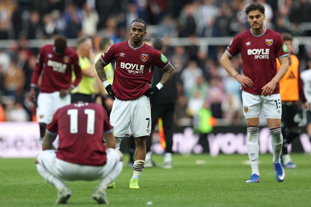 West Ham are the architects of their own downfall – and defeat to Newcastle has left them on the brink | The Independent West Ham are the architects of their own downfall – and defeat to Newcastle has left them on the brink | The Independent
