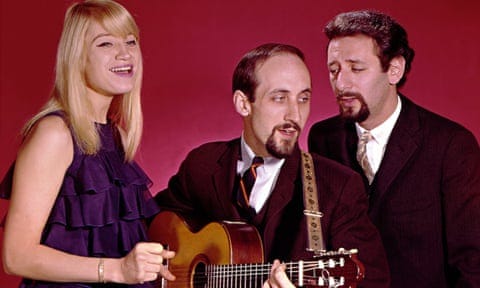 Mary Travers, Paul Stookey and Peter Yarrow of Peter, Paul and Mary performing in New York.