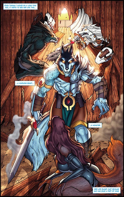 Pages from Rob Multari's Night Wolf